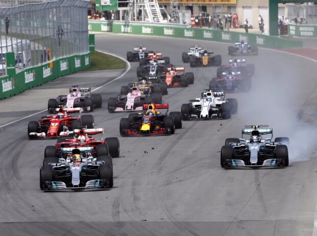 Titel-Bild zur News: Lewis Hamilton, Valtteri Bottas, Sebastian Vettel, Max Verstappen