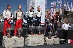 Ott Tanak (M-Sport), Jari-Matti Latvala (Toyota), Thierry Neuville (Hyundai) 