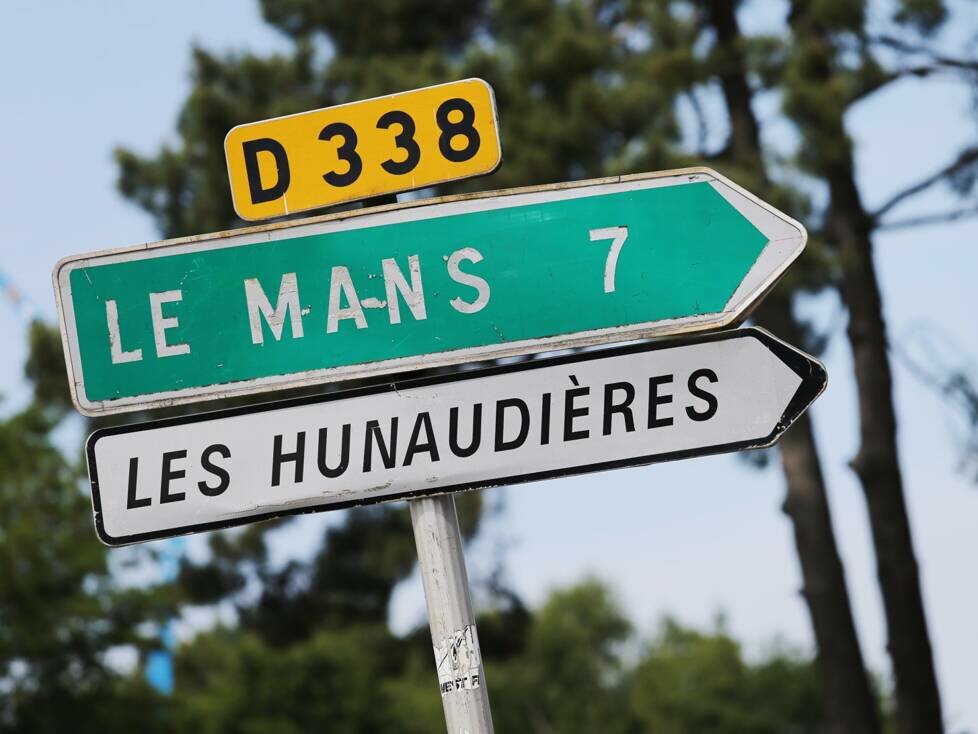 Le Mans, Hunaudieres, Schild, Wegweiser