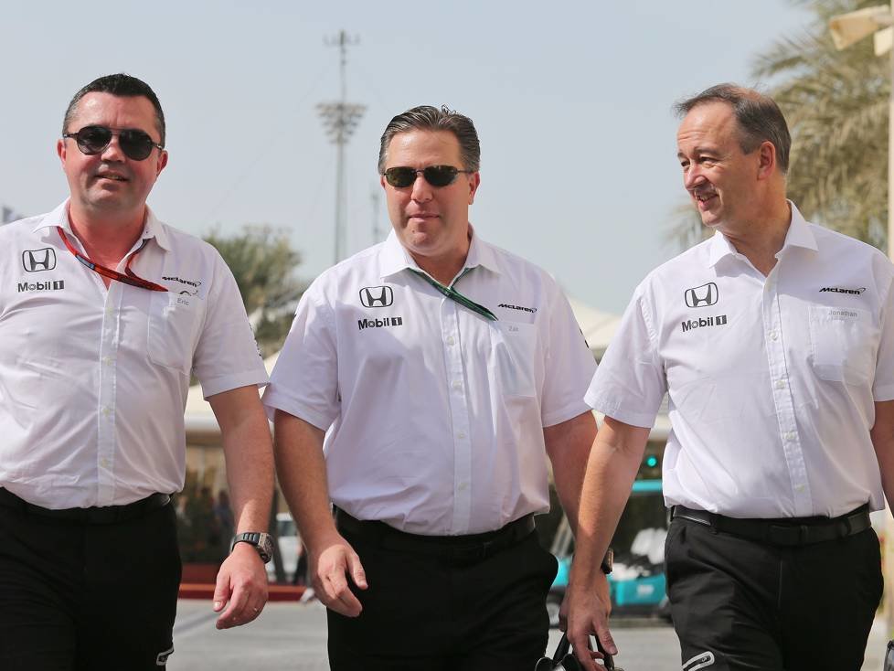 Eric Boullier, Jonathan Neale, Zak Brown