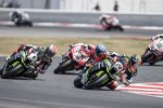 Tom Sykes vor Jonathan Rea und Marco Melandri 