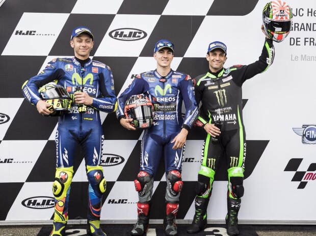 Johann Zarco, Valentino Rossi, Maverick Vinales Johann Zarco, Valentino Rossi, Maverick Vinales