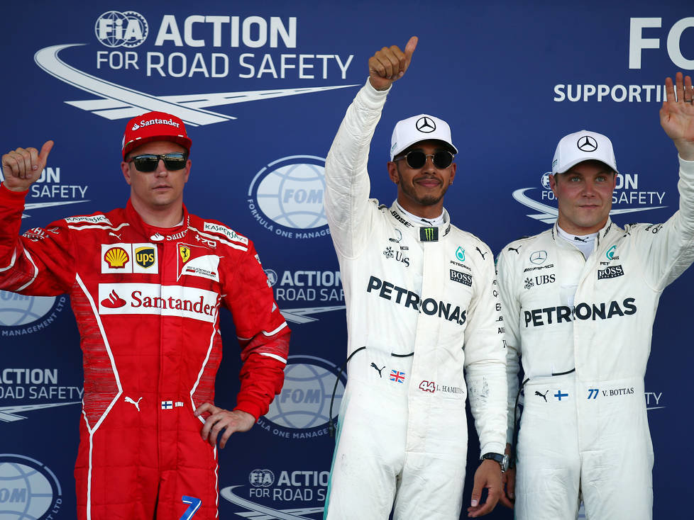 Lewis Hamilton, Valtteri Bottas, Kimi Räikkönen