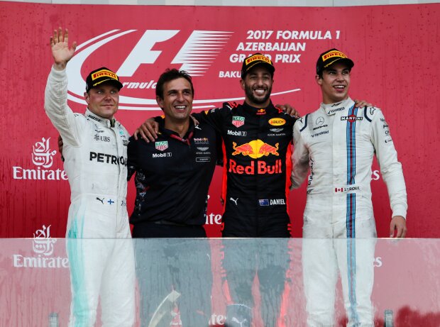 Titel-Bild zur News: Valtteri Bottas, Daniel Ricciardo, Lance Stroll