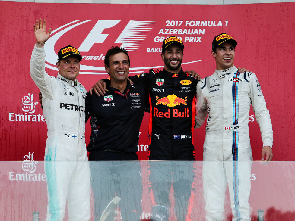 Valtteri Bottas, Daniel Ricciardo, Lance Stroll