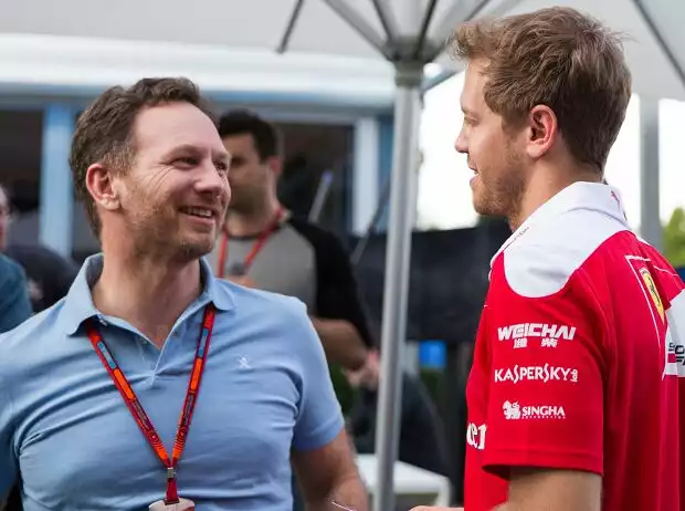 Christian Horner, Sebastian Vettel Titel-Bild zur News: Christian Horner, Sebastian Vettel
