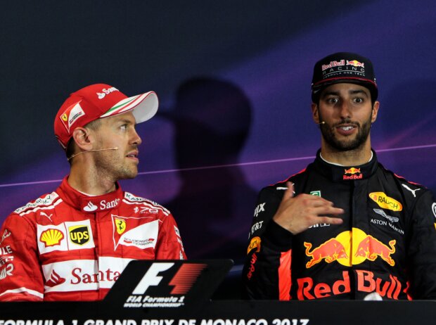 Titel-Bild zur News: Sebastian Vettel, Daniel Ricciardo, Kimi Räikkönen