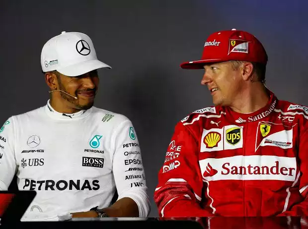 Titel-Bild zur News: Lewis Hamilton, Kimi Räikkönen