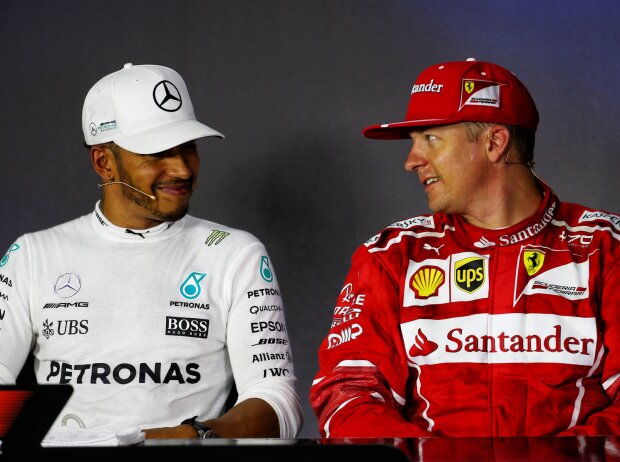 Titel-Bild zur News: Lewis Hamilton, Kimi Räikkönen