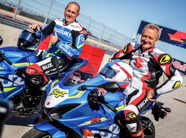Kenny Roberts, Kevin Schwantz Kenny Roberts, Kevin Schwantz