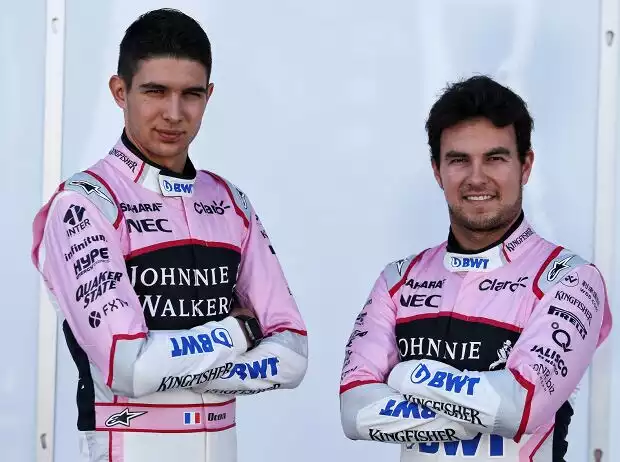 Titel-Bild zur News: Esteban Ocon, Sergio Perez