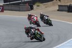 Tom Sykes vor Jonathan Rea und Chaz Davies 