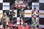 Tom Sykes, Jonathan Rea und Chaz Davies 