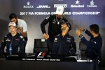 Daniil Kwjat (Toro Rosso), Lewis Hamilton (Mercedes), Daniel Ricciardo (Red Bull) und Pascal Wehrlein (Sauber) 
