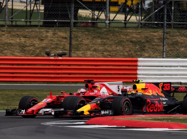 Titel-Bild zur News: Max Verstappen, Sebastian Vettel