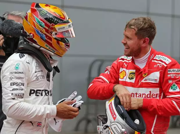 Titel-Bild zur News: Lewis Hamilton, Sebastian Vettel