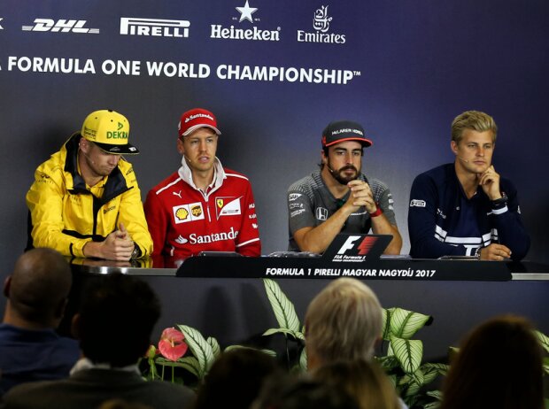Titel-Bild zur News: Nico Hülkenberg, Sebastian Vettel, Fernando Alonso, Marcus Ericsson