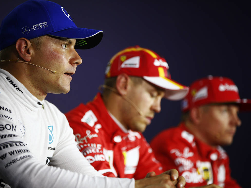 Valtteri Bottas, Sebastian Vettel, Kimi Räikkönen