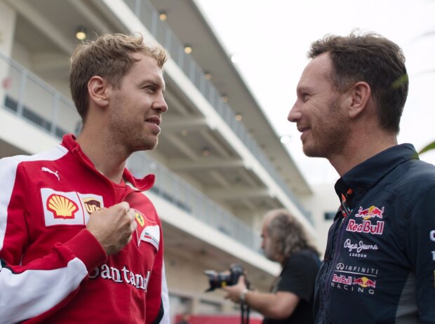 Titel-Bild zur News: Sebastian Vettel, Christian Horner