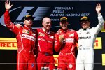 Jock Clear, Sebastian Vettel (Ferrari), Valtteri Bottas (Mercedes) und Kimi Räikkönen (Ferrari) 