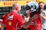 Jock Clear und Sebastian Vettel (Ferrari) 