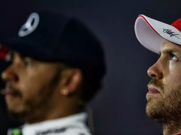 Titel-Bild zur News: Sebastian Vettel, Lewis Hamilton