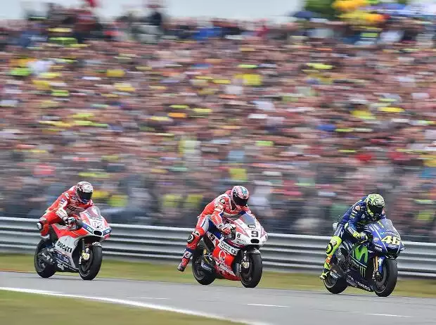 Titel-Bild zur News: Valentino Rossi, Danilo Petrucci, Andrea Dovizioso