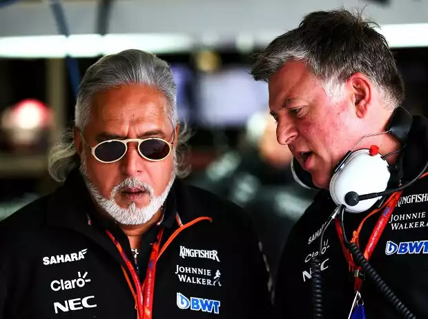 Titel-Bild zur News: Vijay Mallya, Otmar Szafnauer