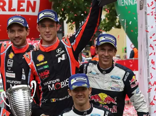 Thierry Neuville, Nicolas Gilsoul, Hayden Paddon, John Kennard, Sebastien Ogier, Julien Ingrassia Titel-Bild zur News: Thierry Neuville, Nicolas Gilsoul, Hayden Paddon, John Kennard, Sebastien Ogier, Julien Ingrassia