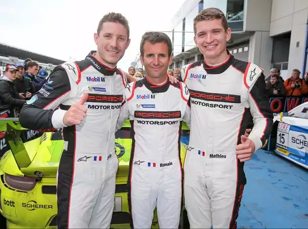 Kevin Estre, Romain Dumas, Mathieu Jaminet Titel-Bild zur News: Kevin Estre, Romain Dumas, Mathieu Jaminet