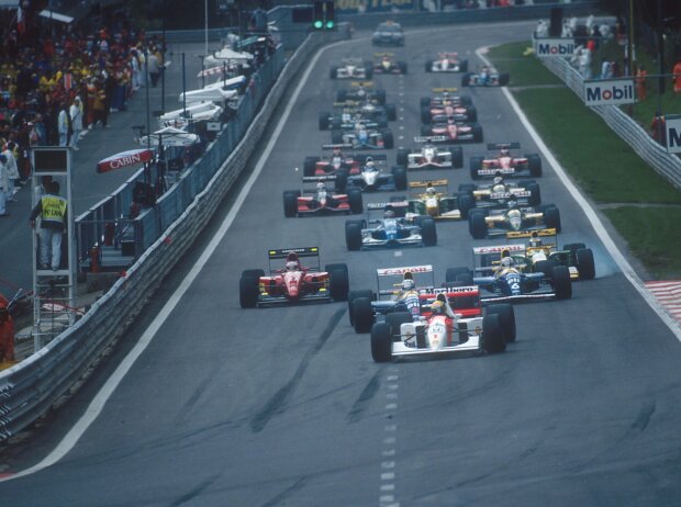 Nigel Mansell, Riccardo Patrese, Jean Alesi, Michael Schumacher