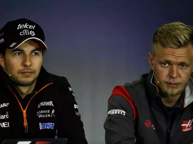 Titel-Bild zur News: Sergio Perez, Kevin Magnussen