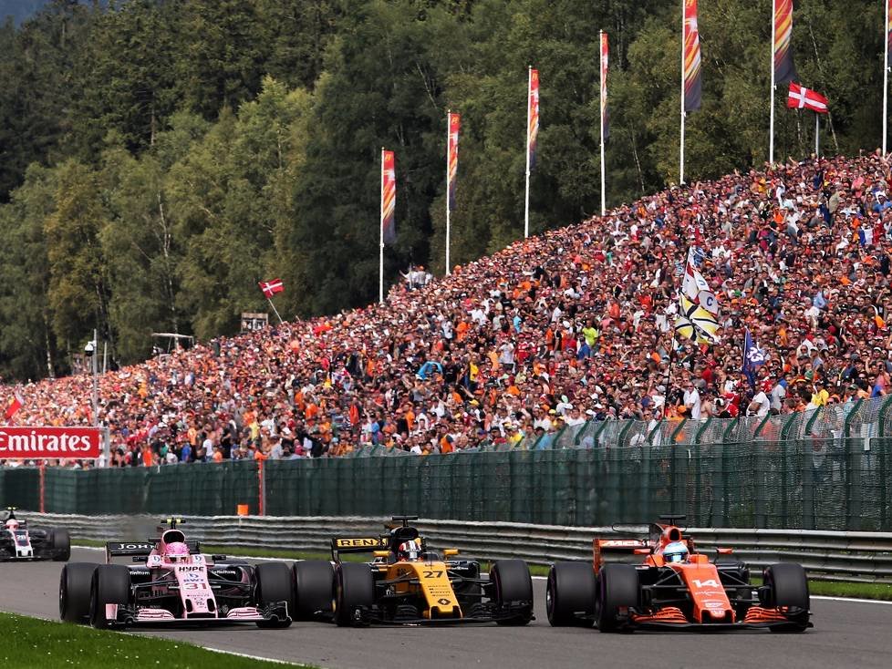 Esteban Ocon, Nico Hülkenberg, Fernando Alonso