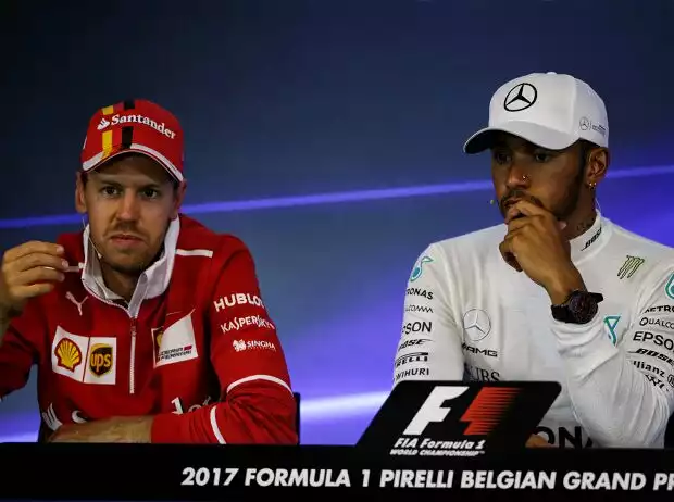 Titel-Bild zur News: Sebastian Vettel, Lewis Hamilton