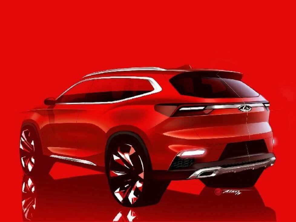 Designskizze eines geplanten Kompakt-SUV von Chery