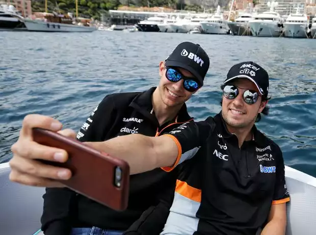 Titel-Bild zur News: Esteban Ocon, Sergio Perez