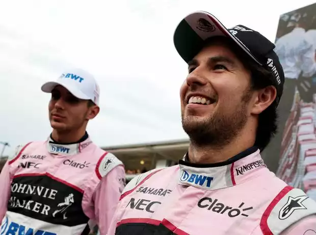 Titel-Bild zur News: Sergio Perez, Esteban Ocon