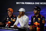 Max Verstappen (Red Bull), Lewis Hamilton (Mercedes) und Daniel Ricciardo (Red Bull) 