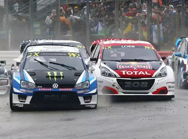 Johan Kristoffersson, Mattias Ekström, Sebastien Loeb, Ken Block Titel-Bild zur News: Johan Kristoffersson, Mattias Ekström, Sebastien Loeb, Ken Block