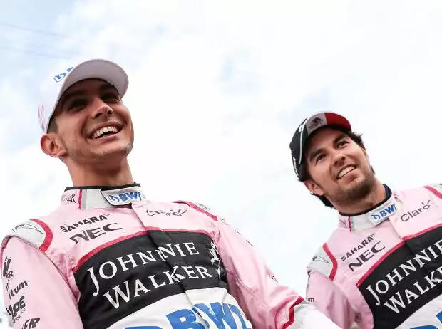 Titel-Bild zur News: Esteban Ocon, Sergio Perez