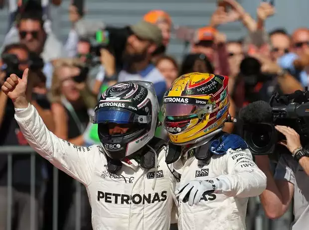 Titel-Bild zur News: Valtteri Bottas, Lewis Hamilton
