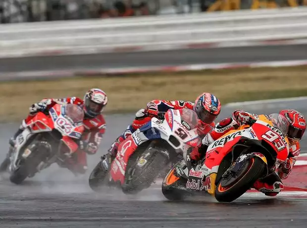 Marc Marquez, Danilo Petrucci, Andrea Dovizioso Titel-Bild zur News: Marc Marquez, Danilo Petrucci, Andrea Dovizioso