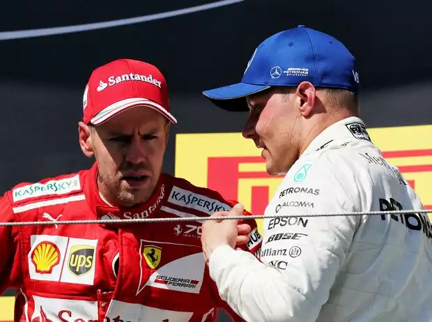 Titel-Bild zur News: Sebastian Vettel, Valtteri Bottas