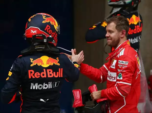 Titel-Bild zur News: Max Verstappen, Sebastian Vettel