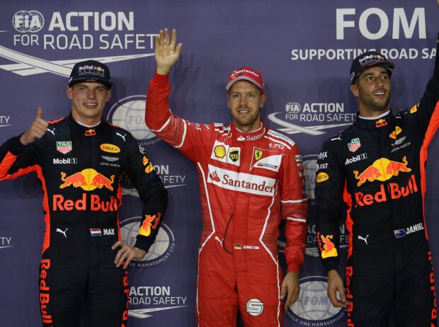 Titel-Bild zur News: Sebastian Vettel, Max Verstappen, Daniel Ricciardo
