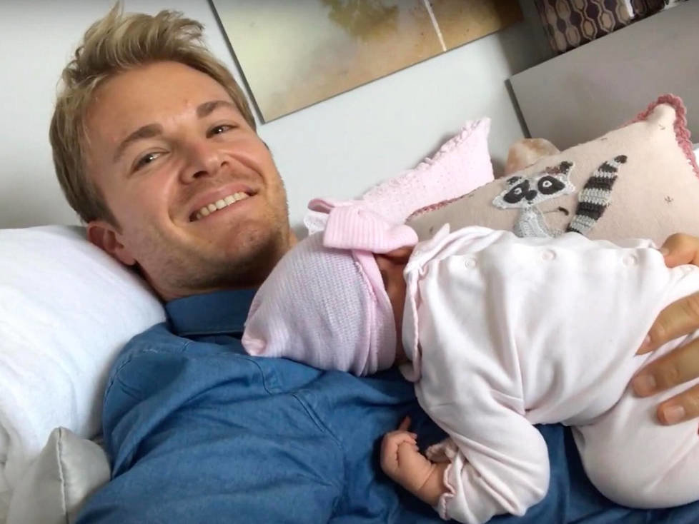 Nico Rosberg mit Töchterchen Naila