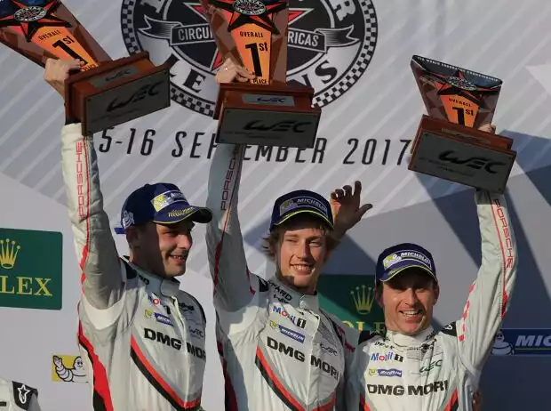 Timo Bernhard, Brendon Hartley, Earl Bamber Titel-Bild zur News: Timo Bernhard, Brendon Hartley, Earl Bamber