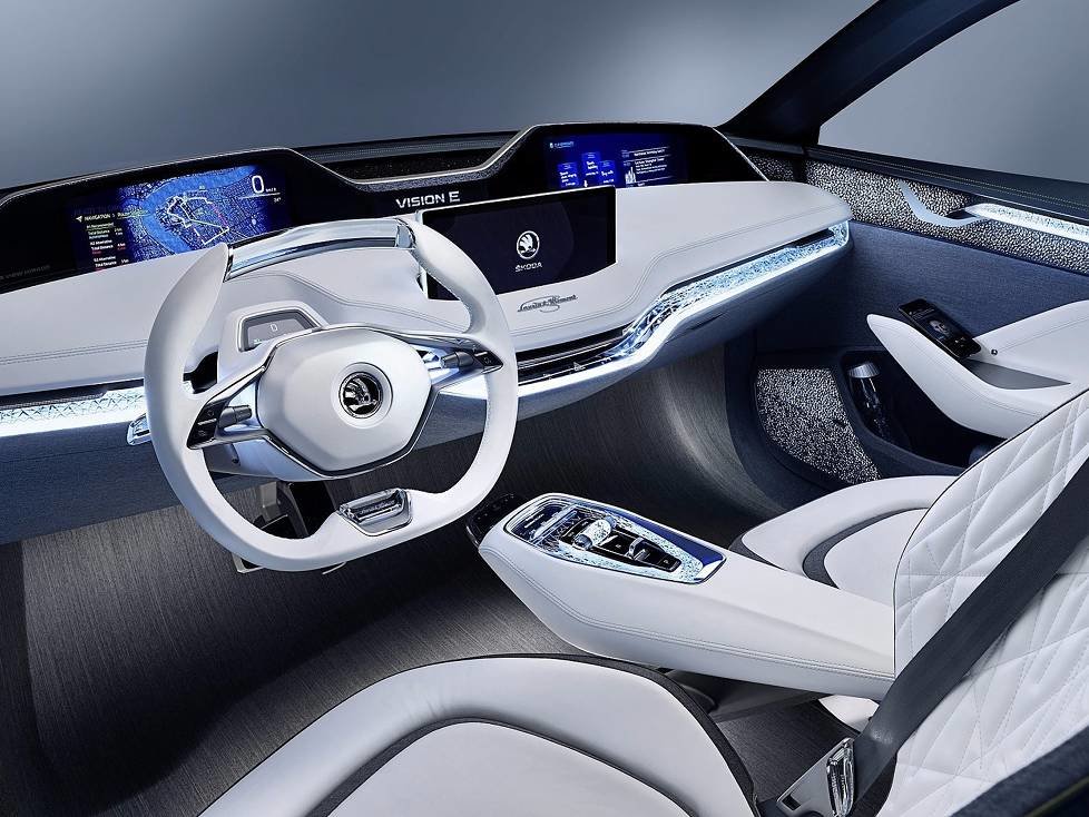 Skoda Vision E Concept Innenraum und Cockpit