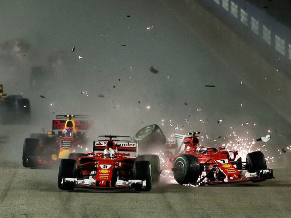 Sebastian Vettel, Max Verstappen, Kimi Räikkönen