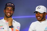 Lewis Hamilton (Mercedes) und Daniel Ricciardo (Red Bull) 